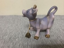 Vintage Porcelain Purple Cow w/Bell Figurine picture