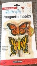 Vintage Fairgrove Magnet Hooks  Butterfly’s Vintage Sealed Package of 2 Magnets picture