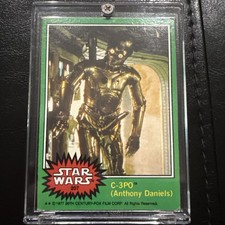 1977 Topps Star Wars C-3PO #207 Goldenrod Error Card Green Series Vintage - Nice picture