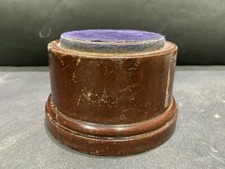 OLD VINTAGE RARE HANDMADE WOODEN MULTIPURPOSE FIGURE / STATUE STAND / BASE (S10) picture