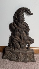Antique Victorian Punch Cast Iron Doorstop picture