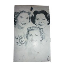 Vintage 1950s The Fontane Sisters Promotional Photo Handout Facsimile Signed picture
