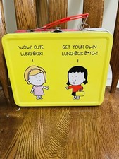 Vintage Angry Little Girls By Lela Lee Metal Lunchbox With Tag picture