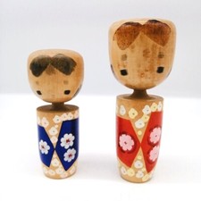 16cm&13cm Vintage Japanese Creative KOKESHI Doll – by KANO CHIYOMATSU KOD198 picture