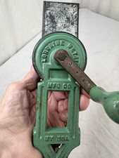 Antique Vtg Green Lorraine Nut Cheese Grinder Metal Clamp Kitchen Display FrShip picture