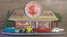 Coca-Cola Wall Clock Family Drive-In Vintage 1988 Burwood 2899 picture