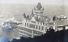 ORIGINAL  1905 PHOTO SECOND CLIFF HOUSE SAN FRANCISCO SEAL ROCKS OOAK KODAK 3A picture