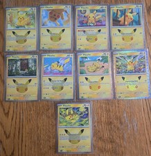 Pikachu 30th Anniversary Lot 9 Cards  picture