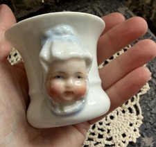 Antique Porcelain Tooth Pick Holder With Victorian Face picture
