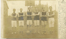 Vintage RPPC Real Photo Men's Basketball Team Group Postcard 1907 Posted picture