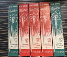 Vintage 1940's 50's  STAR BRAND Sparklers Boxes box ONLY Lot of 5 picture