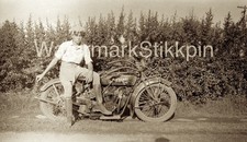 1920s era photo Negative Motorcycle INDIAN V Twin Harley Davidson THOR Excelsior picture