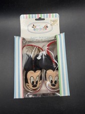 Vintage Disney Babies Mickey Mouse Booties Shoes Boxed Catton Bros 1984 picture