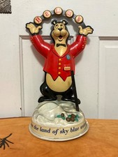 RARE Vtg 1960s 1970s Hamms Beer Bear Juggler Sign Bottle or Can Display Bar picture