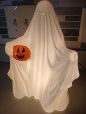 VTG Halloween Ghost 1979 Belco Lites Sm. 9” Tabletop Blow Mold Plastic W/ Cord picture