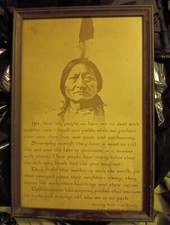 Sitting Bull At Powder Ridge 1877 In Custom Frame  picture