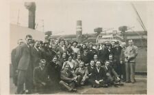 Many People On Dock Near Boat Real Photo Postcard rppc picture
