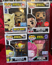 Funko Pop Invincible Exclusives - Battle Beast ,Omni-Man , Invincible, Atom Eve picture