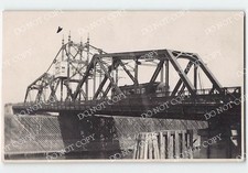 Antique RPPC N.E.R.R. Bridge, Sacramento River, Meridian, CA 1913 Photo Railroad picture