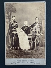 1882 CABINET CARD IMAGE: GERMAN IMPERIAL FAMILY - FOUR GENERATIONS FP431 picture