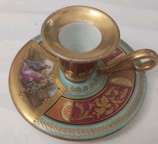 Antique Dresden Hand Painted Candlestick picture