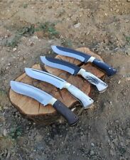 4 BEAUTIFUL CUSTOM HANDMADE 13 INCHES LONG IN HIGH CARBON STEEL HUNTING BOWIES picture