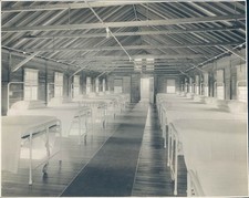 1918 Newton Hospital Navy Patients Military Interior Buildings Temporary Photo picture