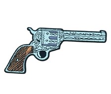 Six 6 Shooter Pistol 5 x 2 inch Patch IV1563 F2D27H picture