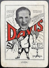 Davis Throw-Out Card, Magician, Magic, Illusionist, Vintage, Tarbell, Chautauqua picture