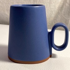 Vintage Paul Eshelman Pottery Red-ware Oval Blue Mug - Modernist picture