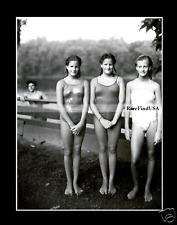 JUDITH JOY ROSS 1988-rpt Swimmers by the Lake SWIMSUIT Retro Teenagers MATTED picture