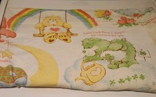 Vintage 1980s Care Bear Twin Size Flat  Sheet ***flaws picture