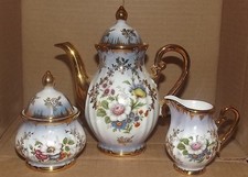 Kleiber Bavaria Handarbeit 22 karat Goldauflage tea set 3 piece picture