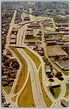 Syracuse NY Route 81 Aerial View Vintage Postcard Wm Jubb Co. Interstate picture