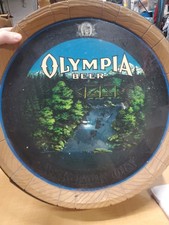 Vintage 1980 ASK FOR OLY OLYMPIA Beer Barrel Motion Sign 19