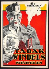 Vintage Dutch Poster Sign - Windels Mechelen Tabak (Tobacco) c1960's-70's picture