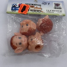 VTG Lot of 4 Soft Vinyl Pixie Elf Doll Heads 1.5