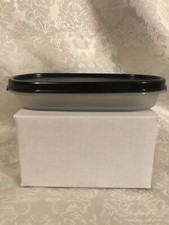 Rare Tupperware Modular Mates Oval 1/2 Container 1873, 200 ML, .85 Cups Black picture