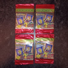 4 X Sealed 1999 Pokémon Actions Flipz Packs Premier Edition picture