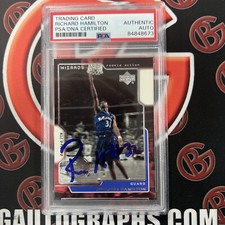 1999-00 Upper Deck Richard Hamilton Washington Wizards #322 PSA AUTO Authentic picture