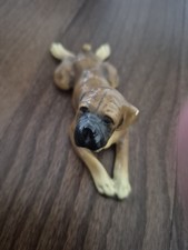 Vintage Mortens Studio Boxer Dog  figure Figurine brown playful pose Mortons picture