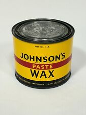 Vtg SC Johnson’s Paste Wax Long Lasting Shine 1 lb can Furniture Woodwork Table picture