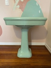 Antique Kohler 1952 Spring green Pedestal Sink picture