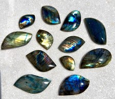 Wholesale Lot 12 Pcs Natural Labradorite Cabochon Crystal Healing Energy picture