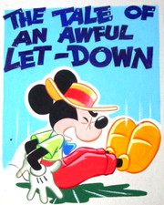 MICKEY MOUSE 1950's hat WALT DISNEY ORIGINAL drawing cel PAINTING for BOOK COVER picture