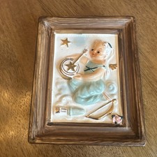 Vintage Napco Lucky Star Guardian Angel Sagittarius ￼ Zodiac Wall Pocket Japan picture