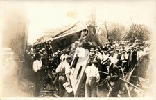 Railroad Railway Train Wreck Wallingford Ct RPPC Photo Postcard COPY picture