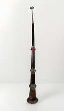 Tibetan Dungchen Horn Ritual Copper Silver Tone Telescoping Dragon 36″ 1960s VTG picture