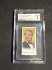 1927 Carreras Famous Men #7 Abraham Lincoln CGC 5 EX Vintage Tobacco Card picture