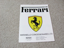 1978 BRITISH FERRARI (ITALY) SALES BROCHURE picture